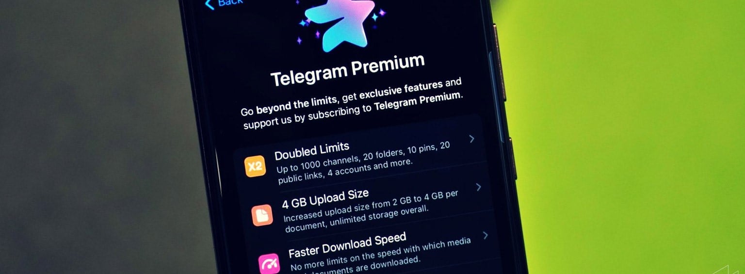 مزایای تلگرام پریمیوم