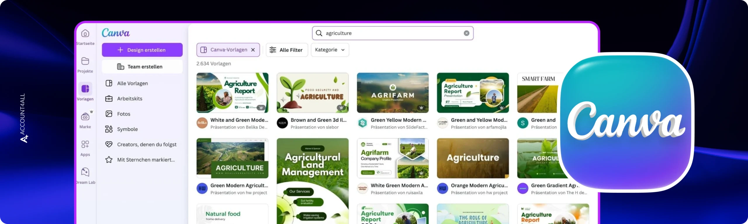 تصویری از محیط کانوا