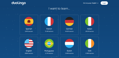 یادگیری زبان با اکانت duolingo