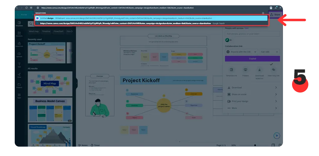 مرحله پنجم انتقال طرح ها در کانوا