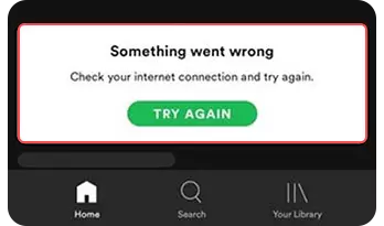 No internet connection اسپاتیفای