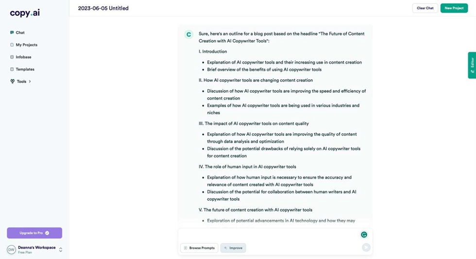 هوش مصنوعی برای تولید محتوا