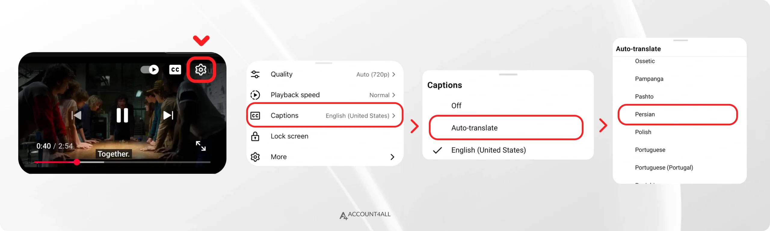 فعال‌سازی و نمایش زیرنویس فارسی یوتیوب در همه دستگاه‌ها