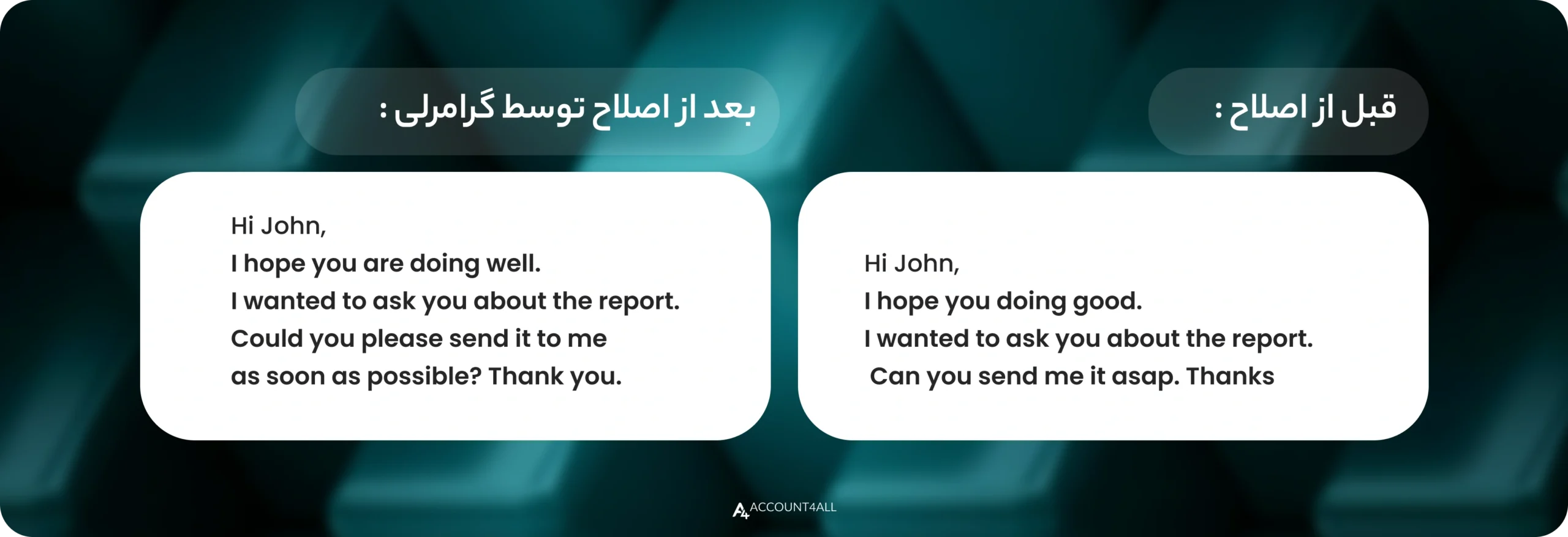 استفاده از گرامرلی برای ایمیل رسمی و مکاتبات کاری